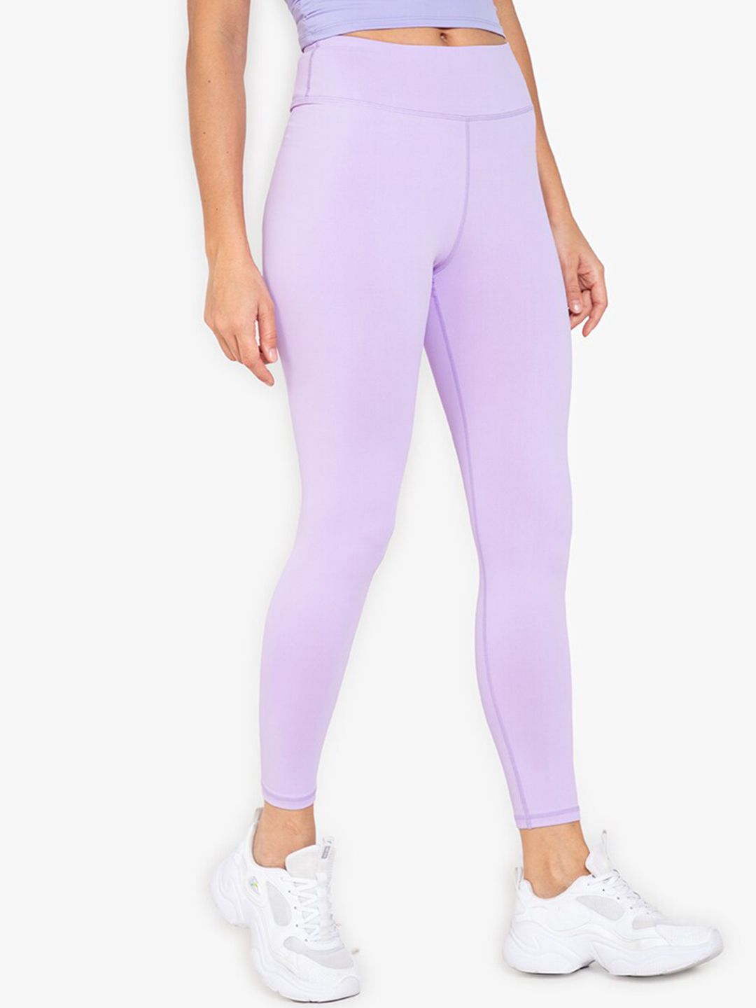 ZALORA ACTIVE Women Purple Inner Drawstring 7/8 Tights Price in India