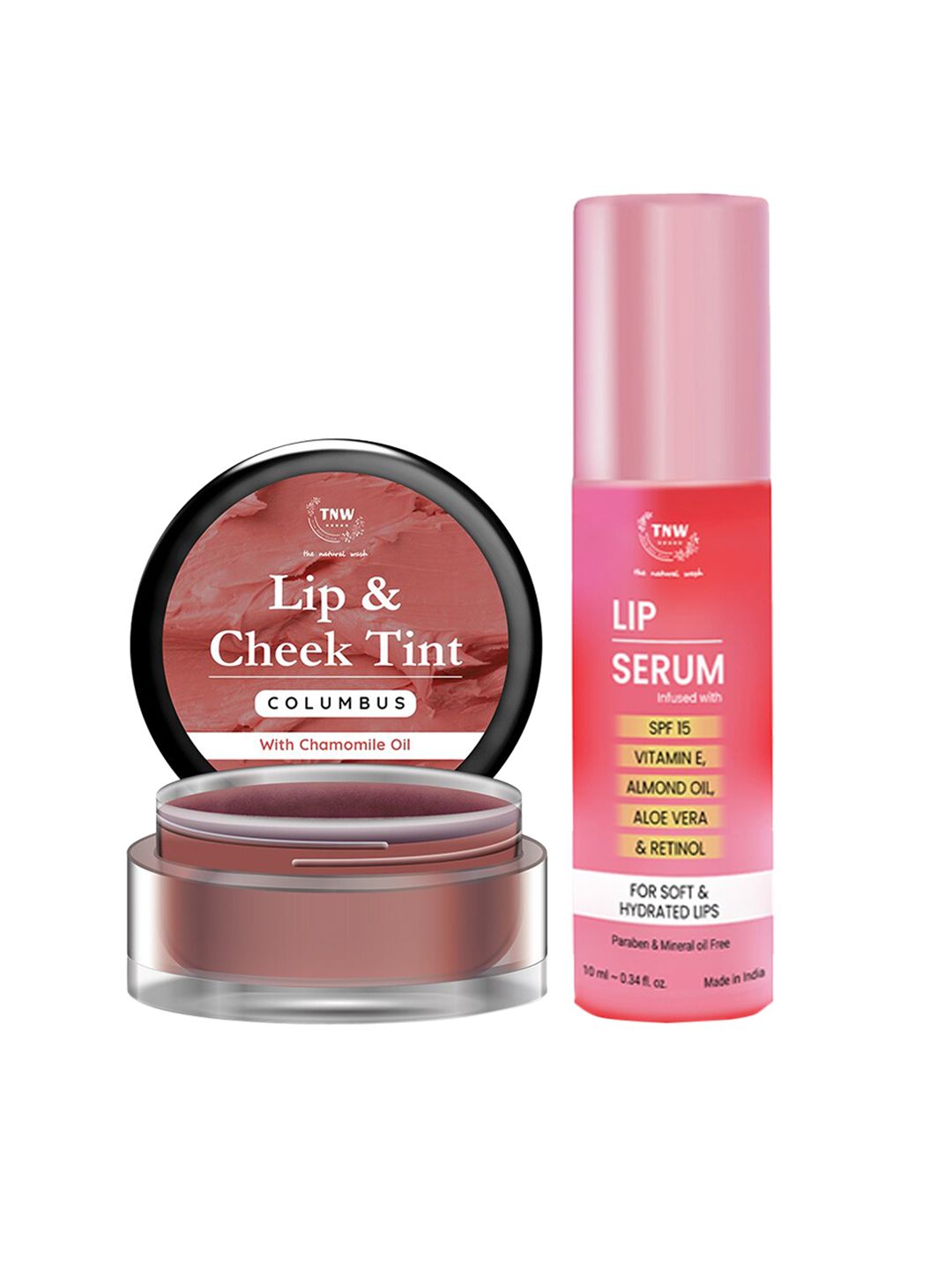 TNW the natural wash Set of Lip & Cheek Tint-Columbus & Lip Serum Price in India