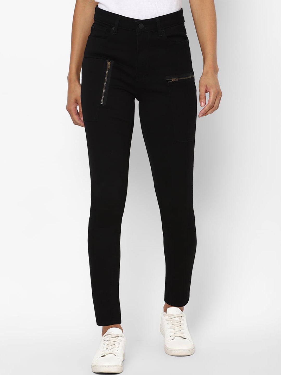 Allen Solly Woman Women Black Skinny Fit Jeans Price in India