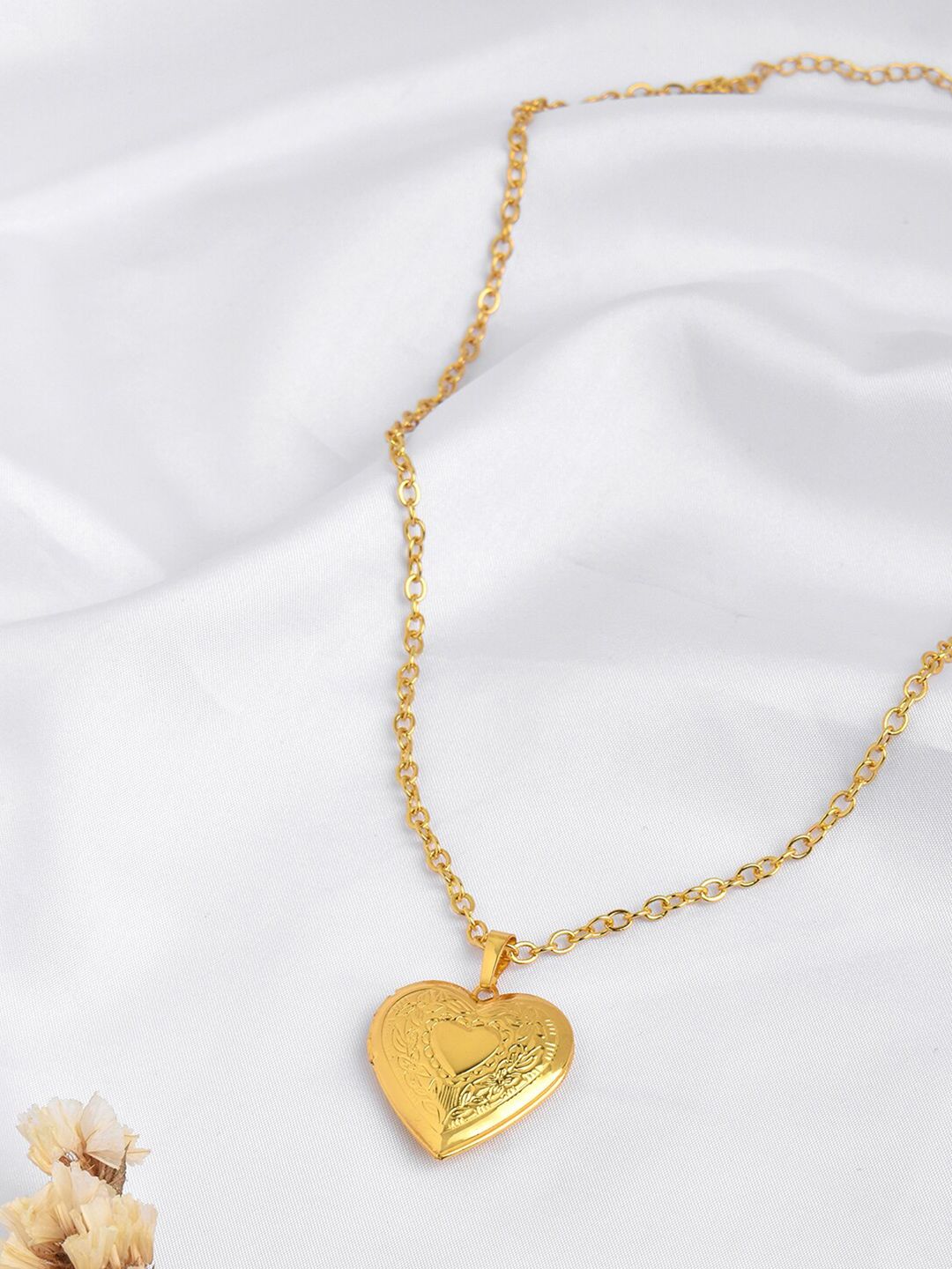 JOKER & WITCH Gold- Plated Heart Necklace Price in India