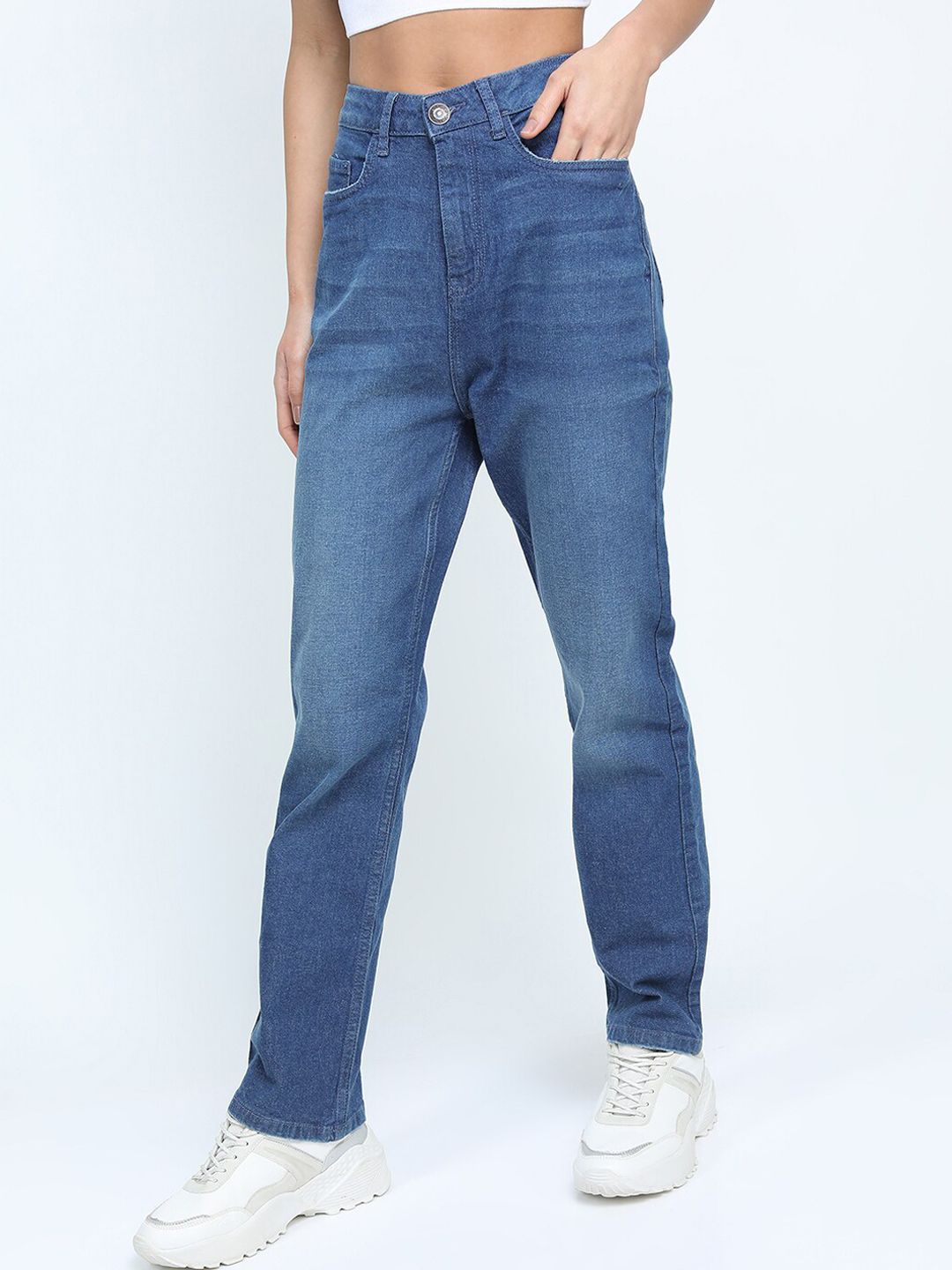 Tokyo Talkies Women Blue Flared Stretchable Jeans Price in India
