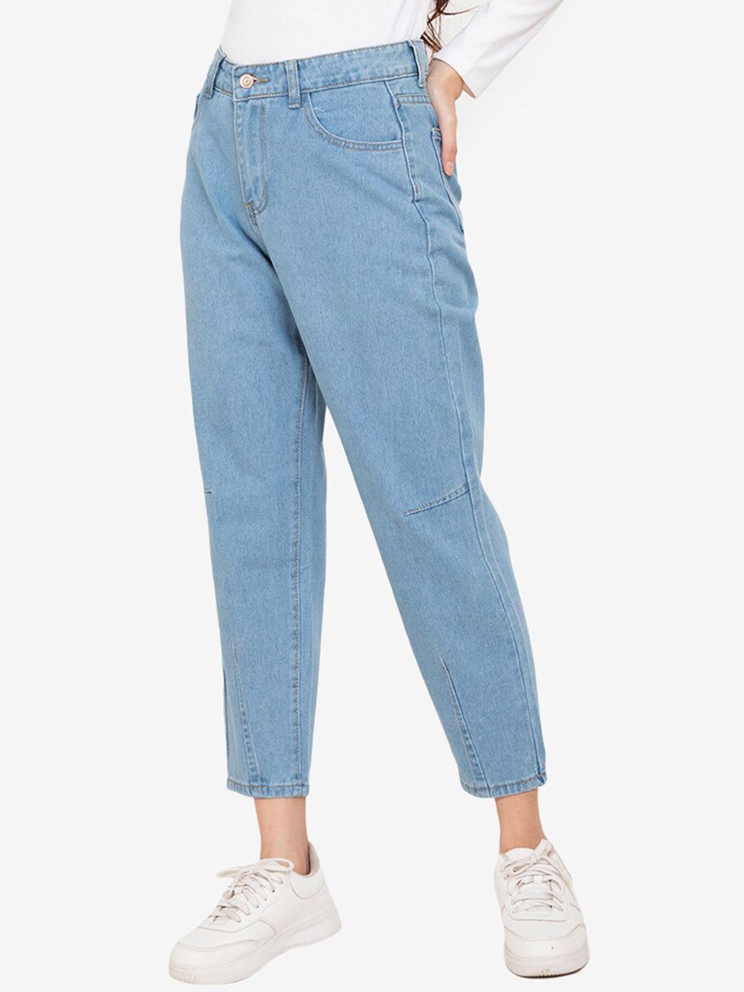 ZALORA BASICS Women Blue Relaxed Fit High-Rise Jeans Price in India