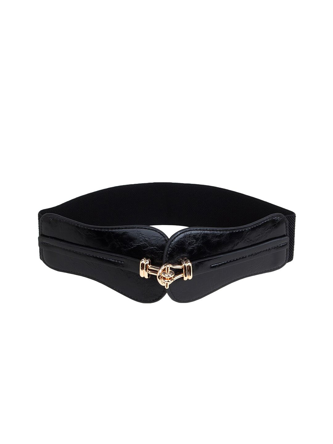 Mali Fionna Women Black Wide Interlocked Belt Price in India