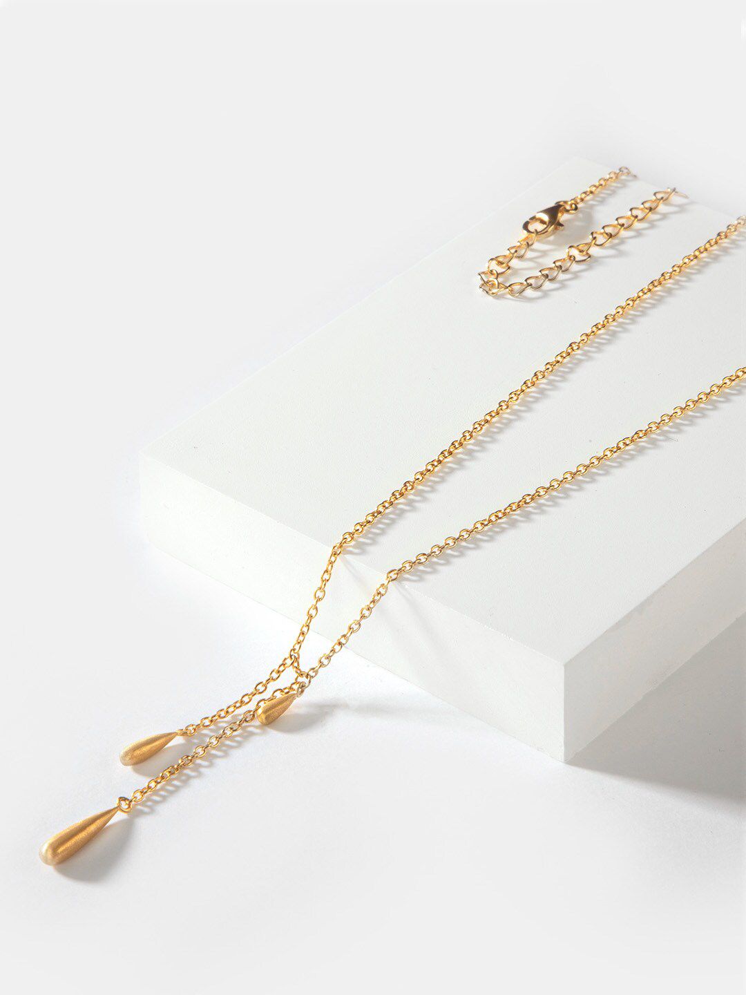SHAYA Gold-Toned Sterling Silver Gold-Plated Necklace Price in India