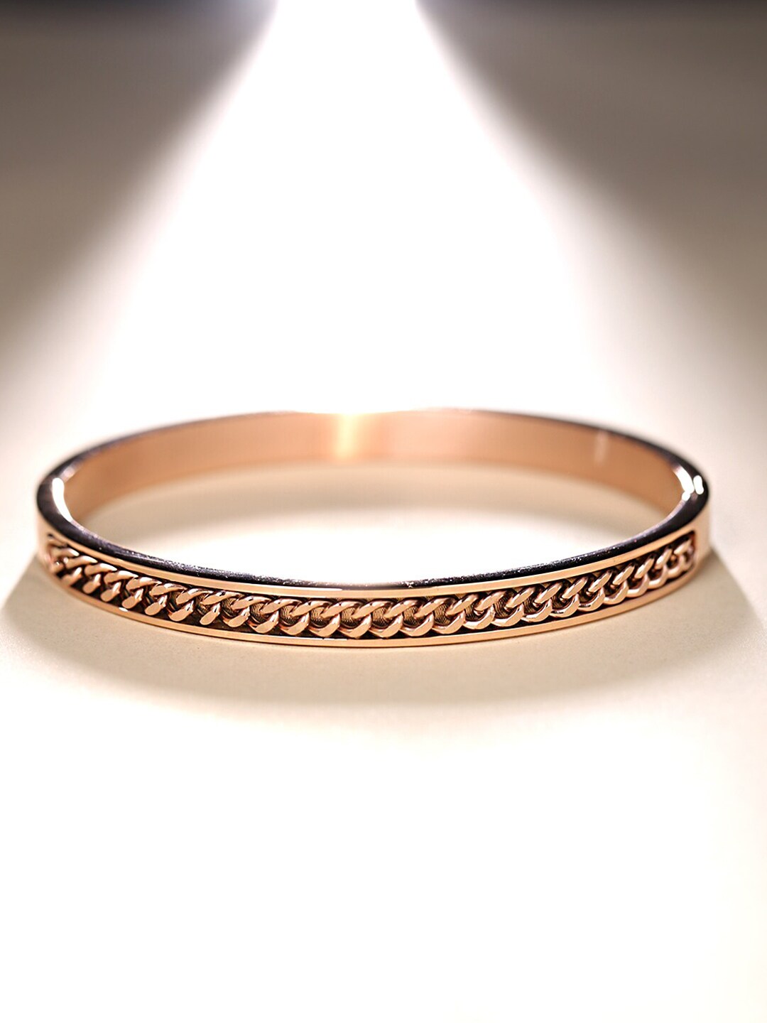 Yellow Chimes Women Rose Gold-Plated Bangle-Style Bracelet Price in India