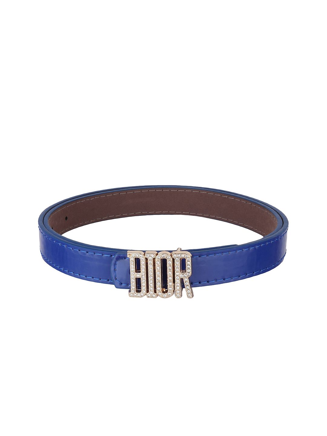 Swiss Design Women Blue PU Slim Belt Price in India