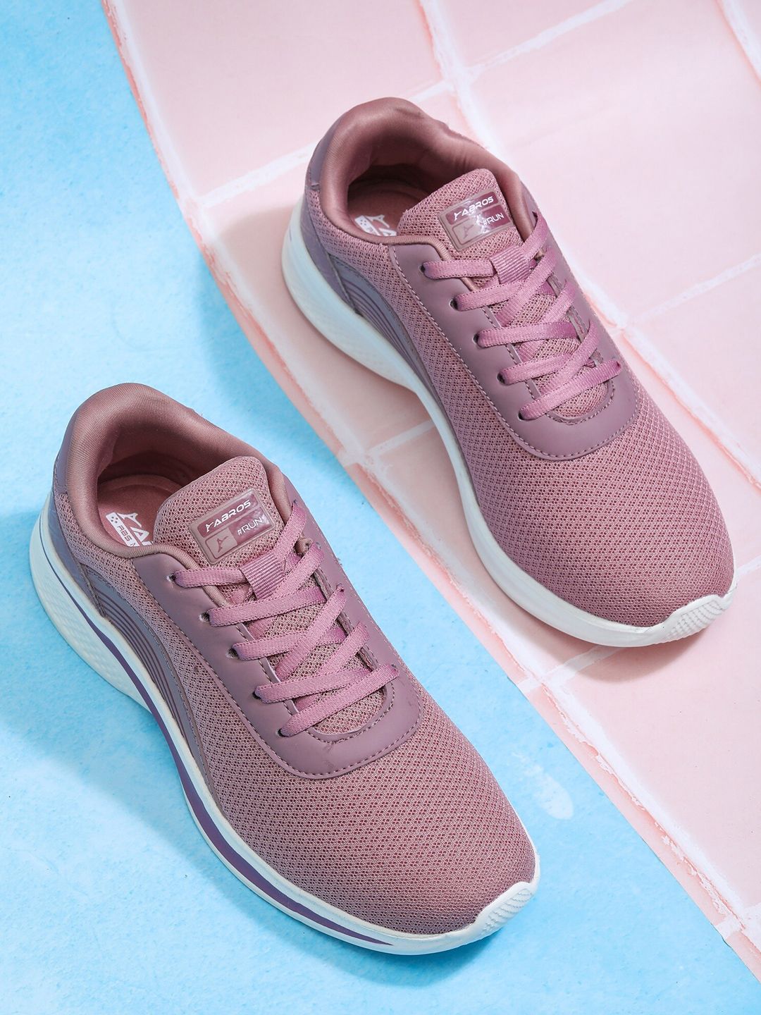 ABROS Women Mauve Mesh Running Shoes Price in India