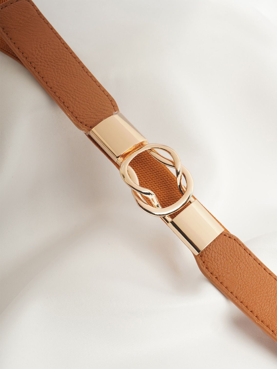 Ferosh Women Brown Solid Synthetic Belt Price in India