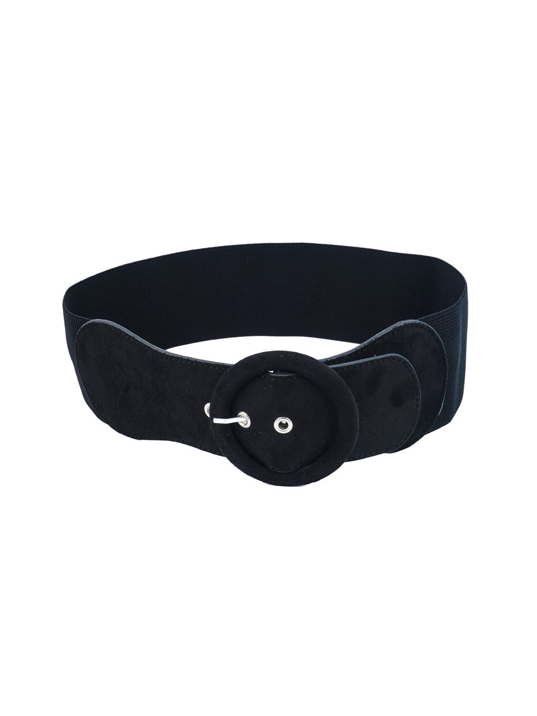 Ferosh Women Black Solid Stretchable Synthetic Belt Price in India