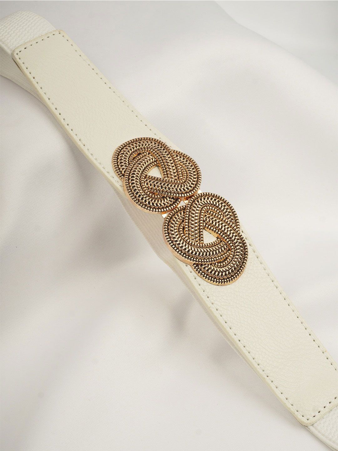 Ferosh Women White Embellished Belt Price in India