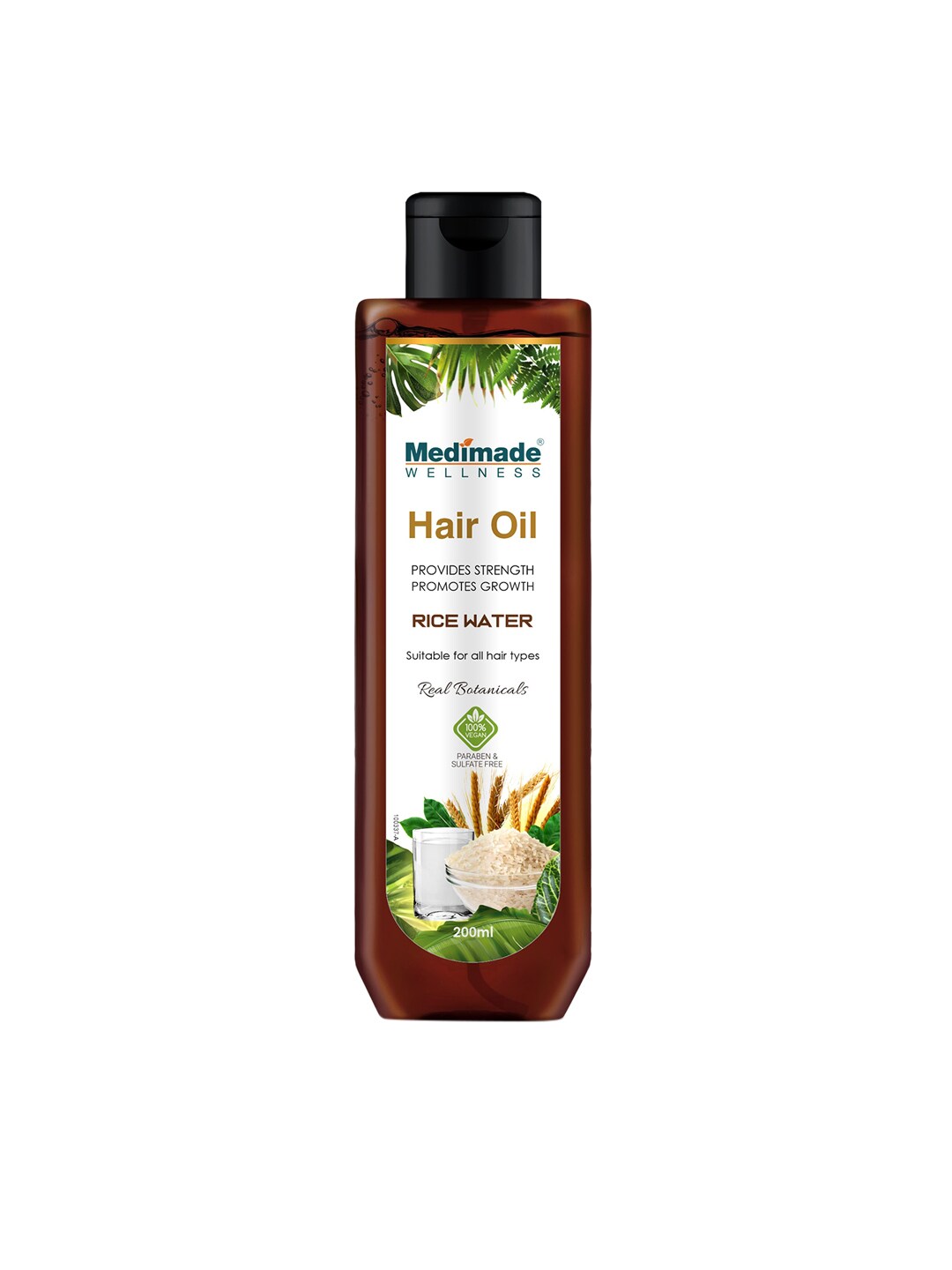 Medimade Wellness Rice Water Hair Oil with Almond & Extra Virgin Olive 200 ml Price in India