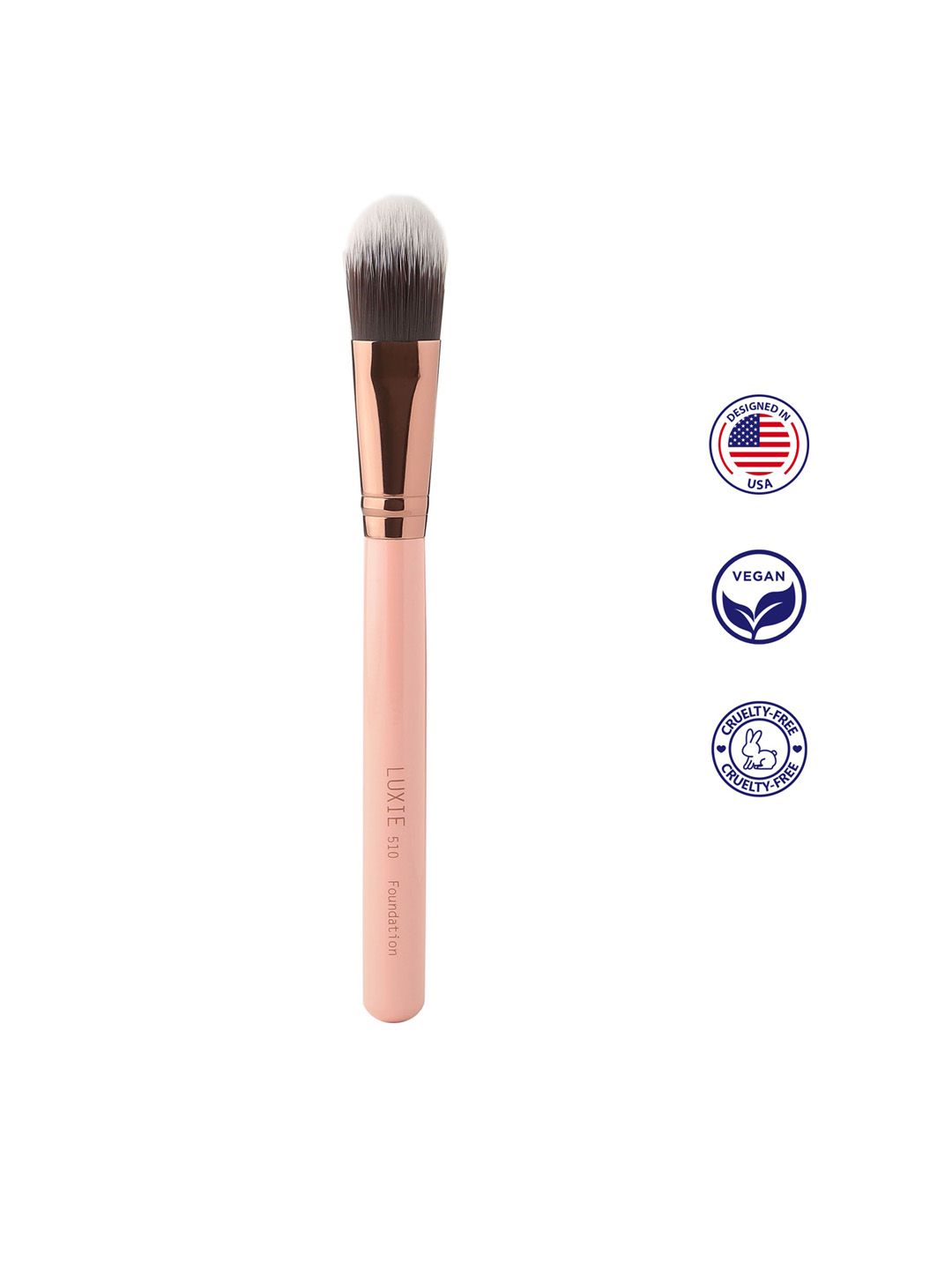 LUXIE Rose Gold Foundation Brush - 510 Price in India