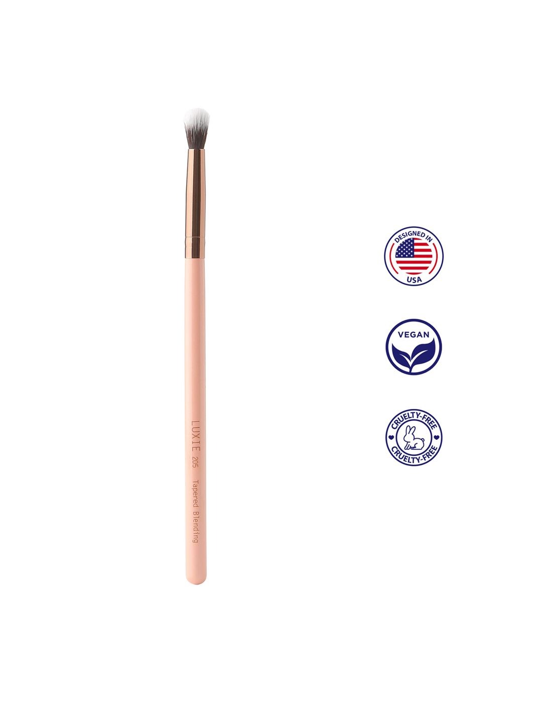 LUXIE Rose Gold Tapered Blending Brush - 205 Price in India