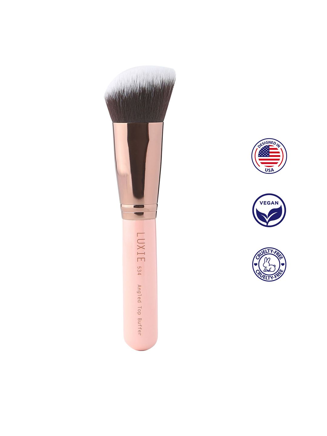 LUXIE Rose Gold Angled Top Buffer Brush - 534 Price in India