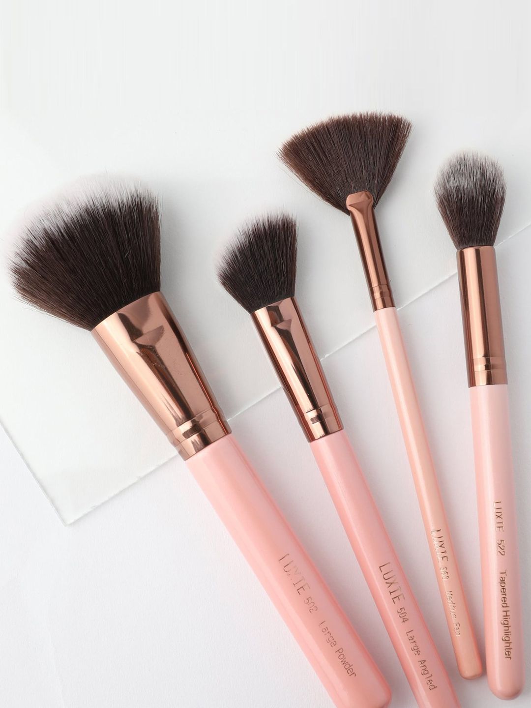 LUXIE Set of 4 Rose Gold Classic Face Brushes Price in India