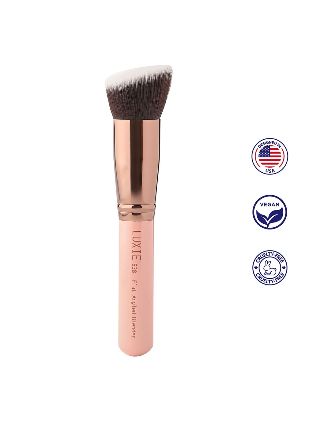 LUXIE Rose Gold Flat Angled Blender Brush - 538 Price in India