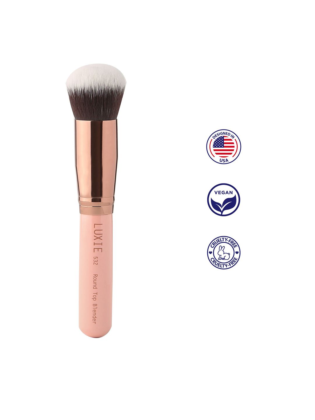 LUXIE Rose Gold Round Top Blender Brush - 532 Price in India