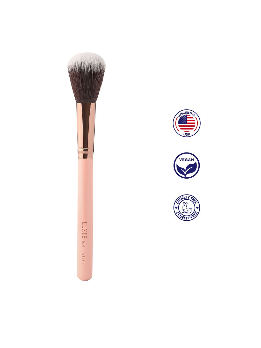 LUXIE Premium Soft Blush Brush - 514 Rose Gold Price in India