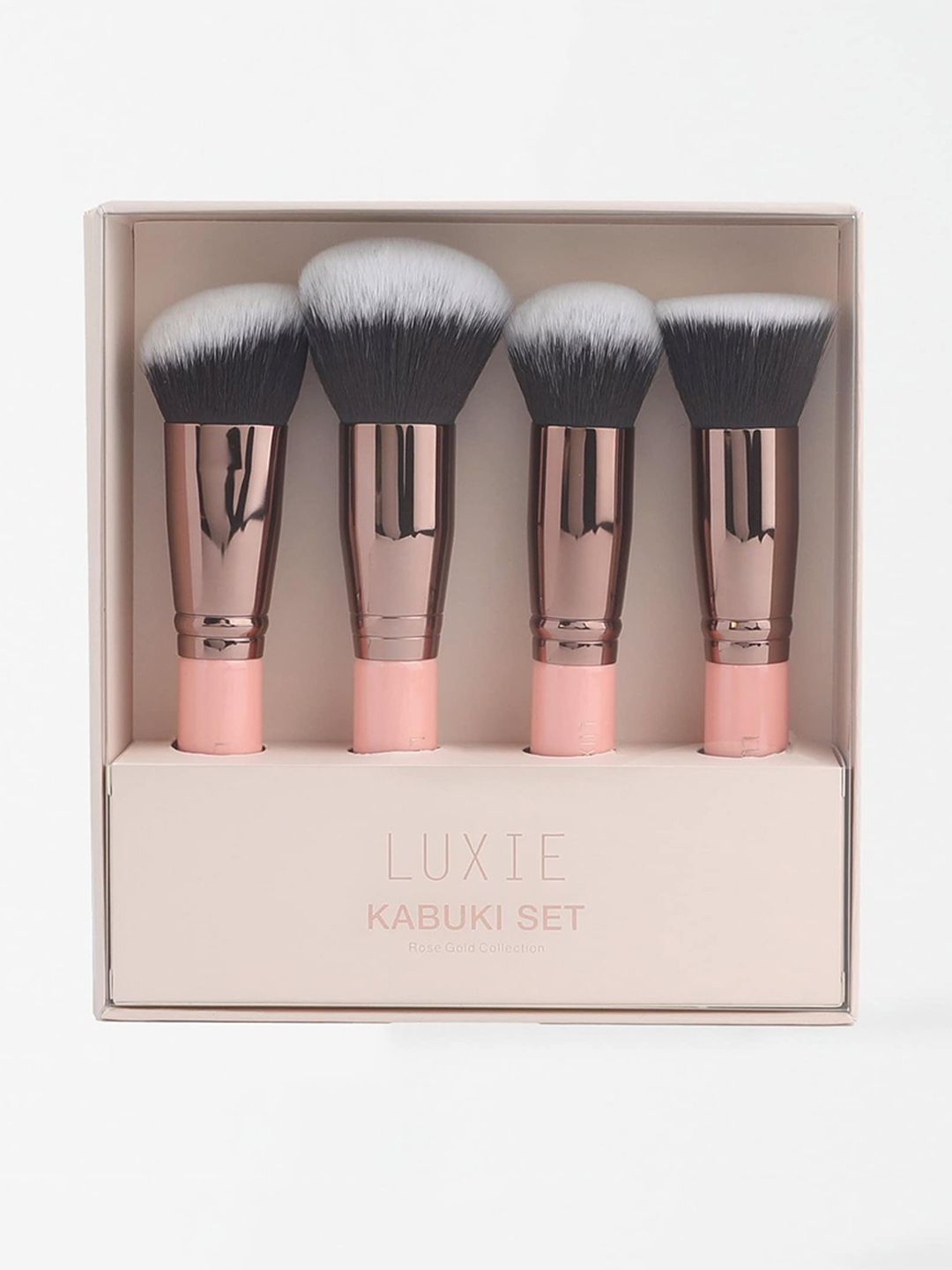 LUXIE Set of 4 Kabuki Brush - 530-532-533 & 534 Rose Gold Price in India