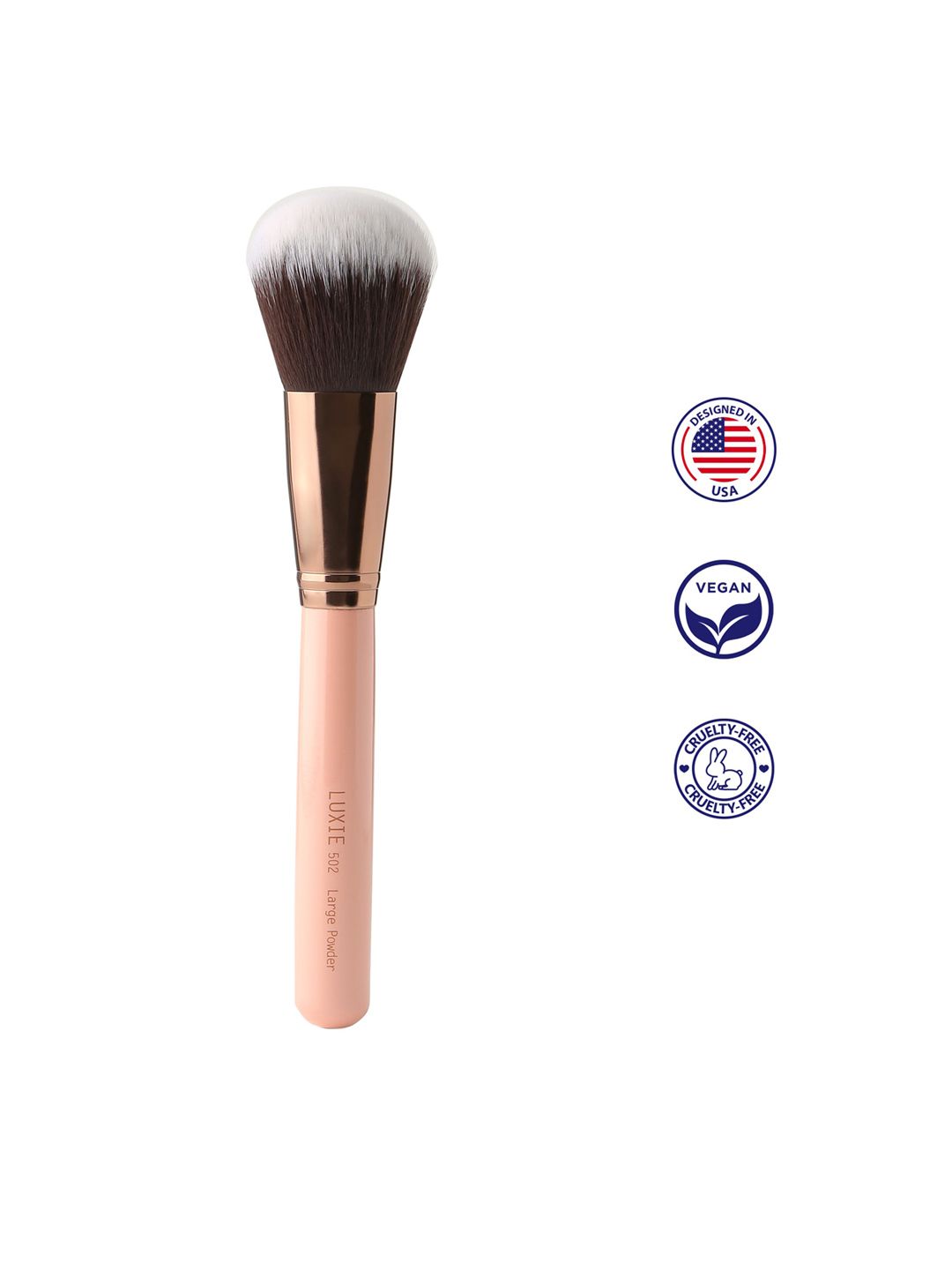 LUXIE Rose Gold Large Powder Brush - 502 Price in India