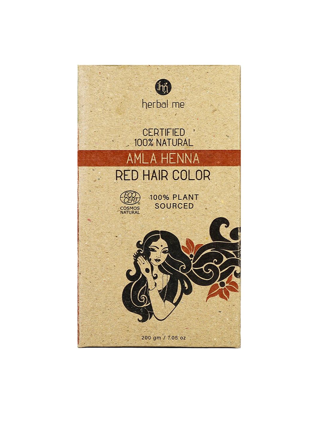 HERBAL ME Certified 100% Natural Amla Heena Hair Colour 200 g - Red Price in India