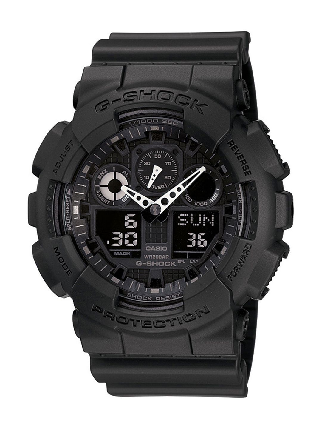 Men G-Shock watch Casio G-Shock GA-100-1A1DR Black Analog-Digital dial Resin G270