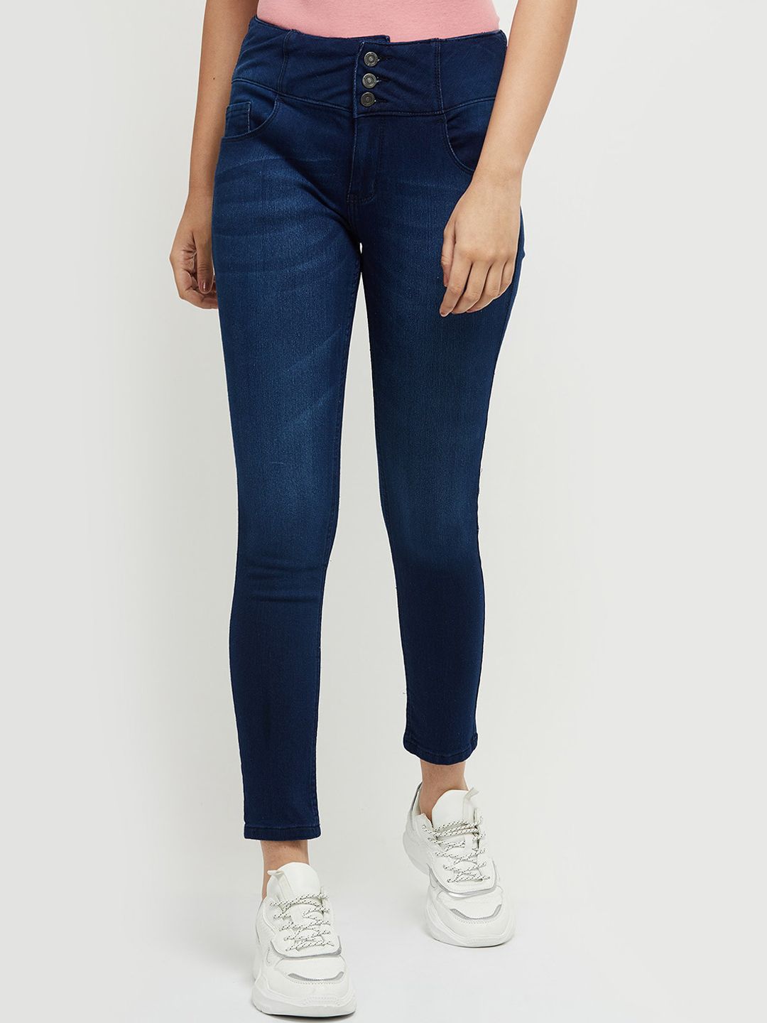 max Women Blue Light Fade Jeans Price in India