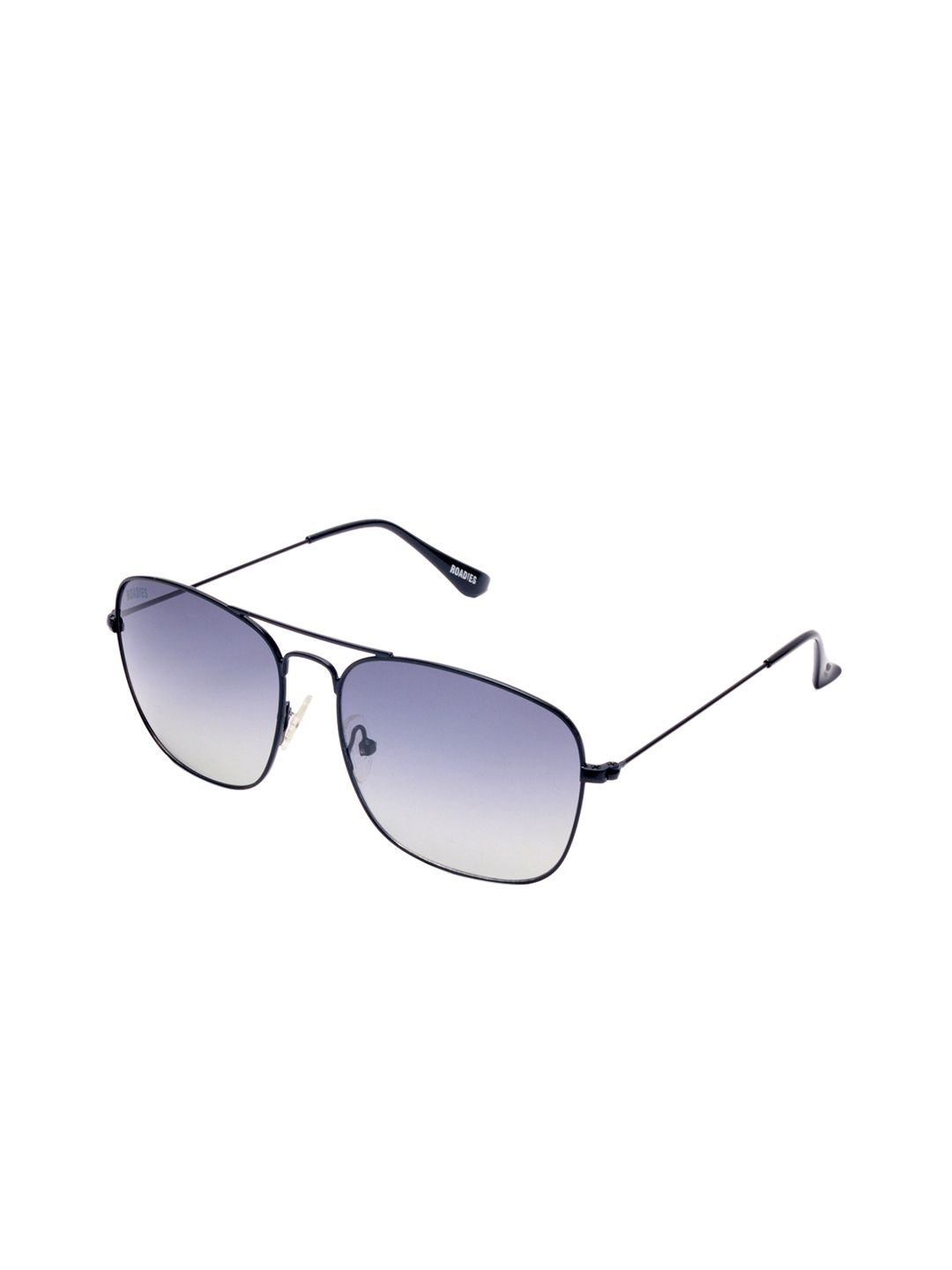 Roadies Unisex Grey Lens & Black Square Sunglasses with Polarised Lens