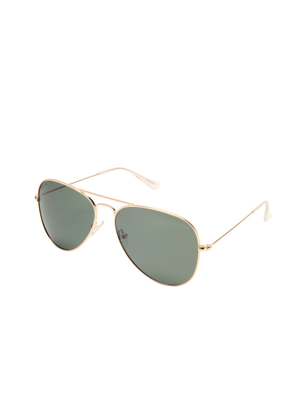 Roadies Unisex Green Lens & Gold-Toned Aviator Sunglasses with Polarised Lens Price in India