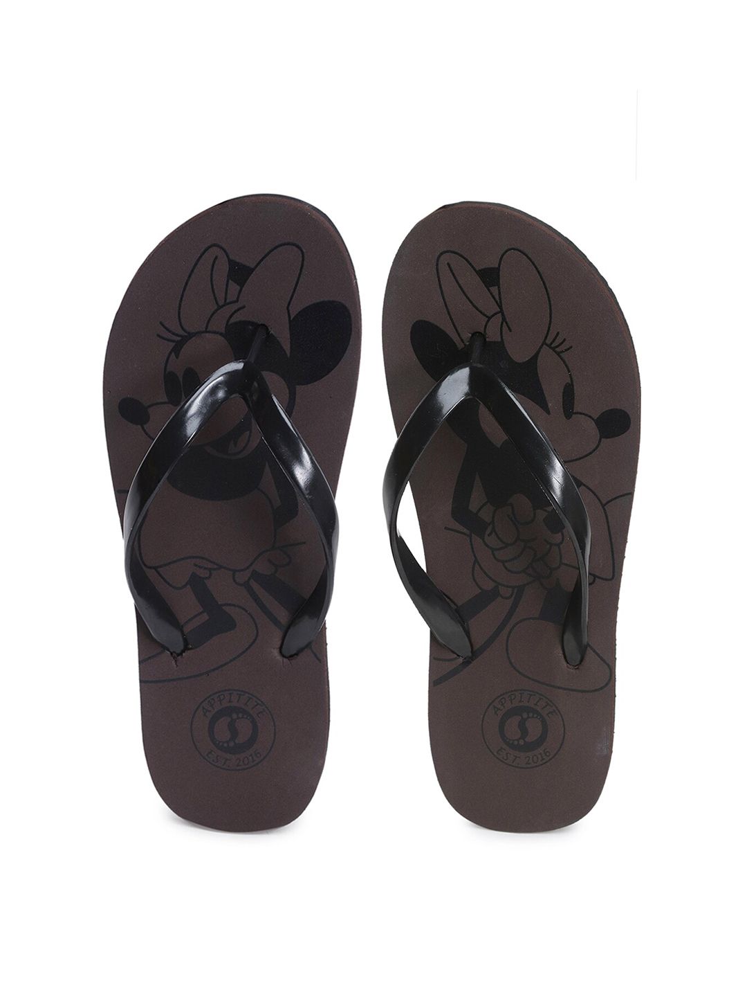 APPITITE Women Brown Printed Rubber Slip-On Price in India