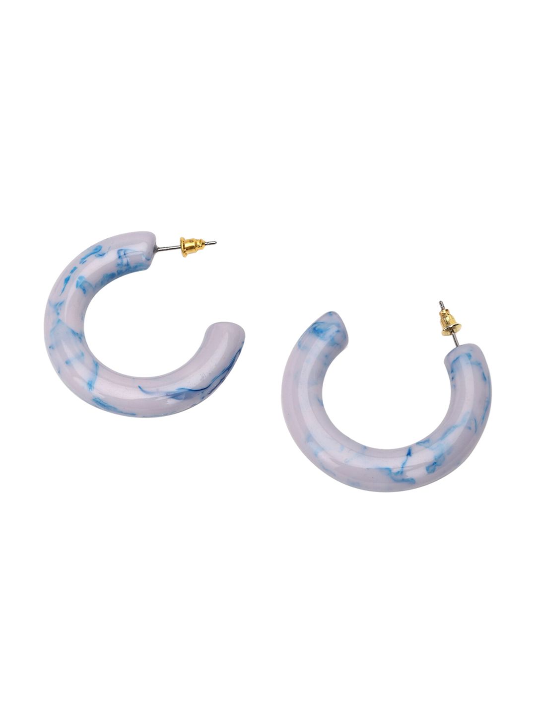 FOREVER 21 Women Blue Contemporary Hoop Earrings Price in India