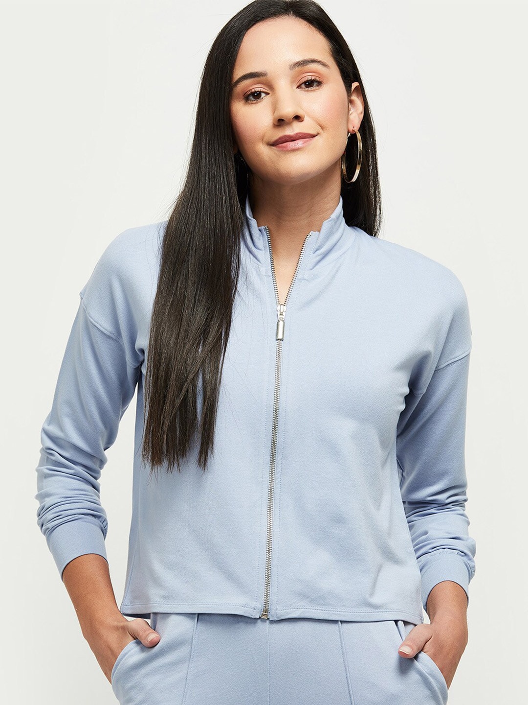 max Women Blue Sweatshirt Price in India