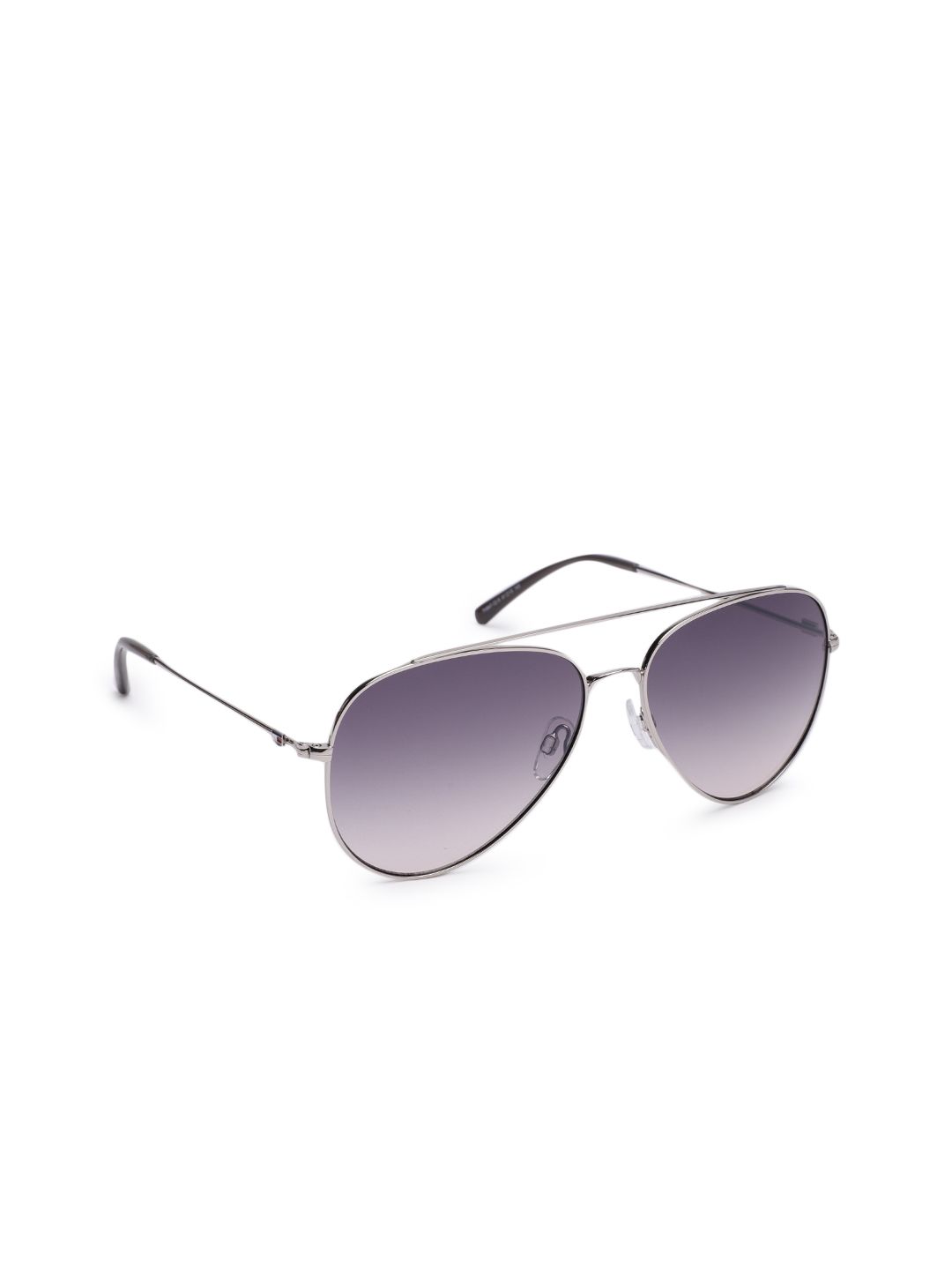 Tommy Hilfiger Unisex Grey Lens & Silver-Toned Aviator Sunglasses Tommy Hilfiger 847 C2 S Price in India