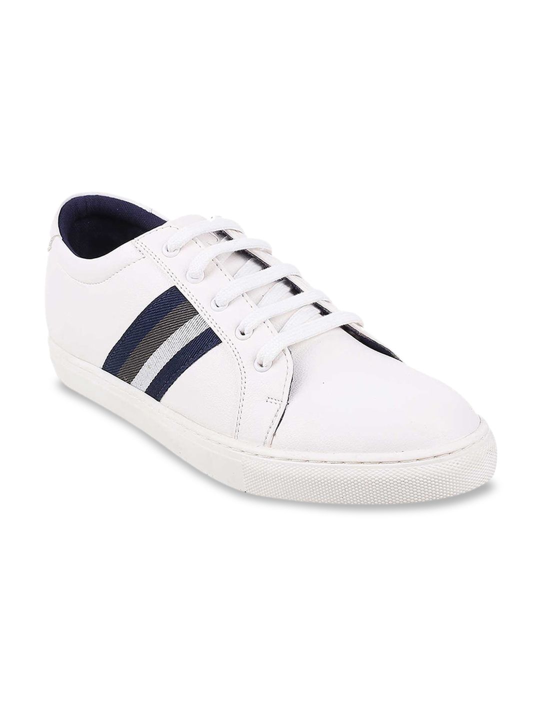 Mochi Men White Striped Sneakers