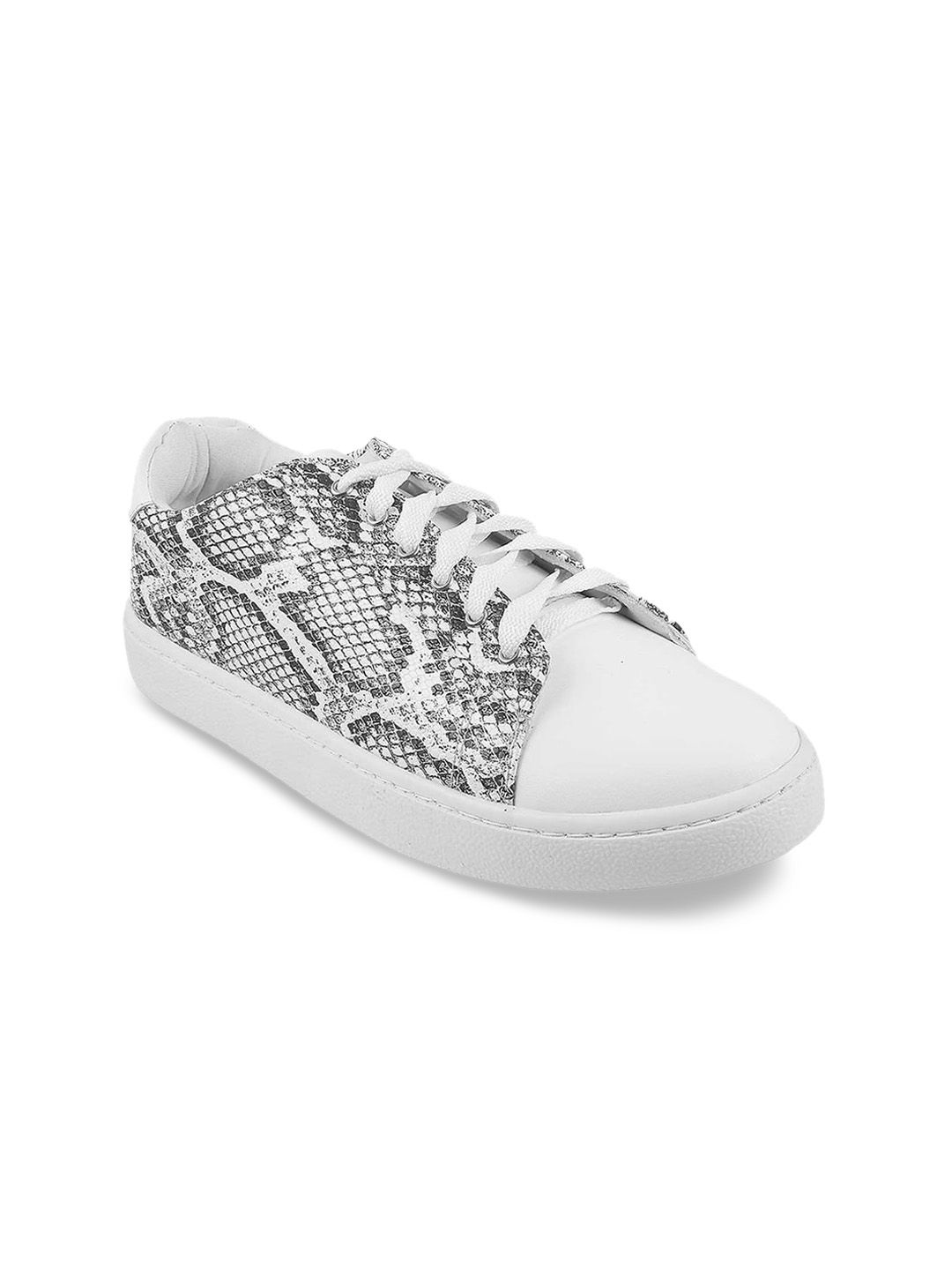 Metro Women White Printed Sneakers Price in India