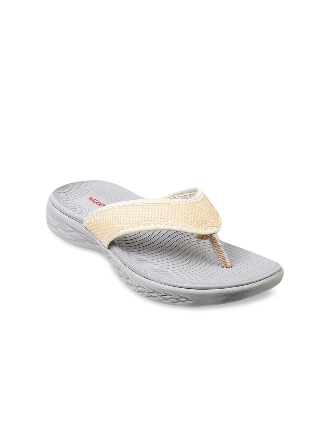 WALKWAY by Metro Women Peach-Coloured Thong Flip-Flops Price in India