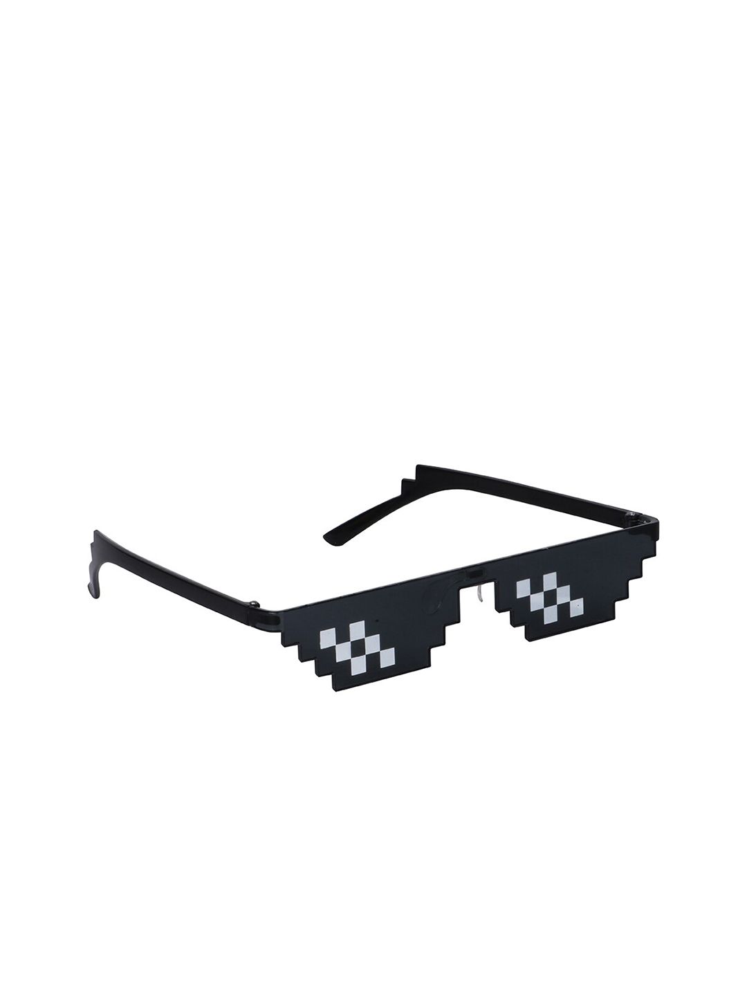 Awestuffs Unisex Black Lens & Black Sunglasses with UV Protected Lens TSKPGSIM0518A Price in India