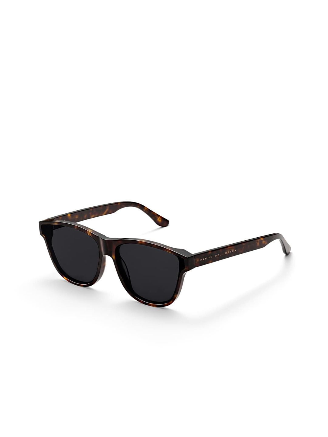 Daniel Wellington Unisex Black Lens & Brown Wayfarer Sunglasses with UV Protected Lens Price in India