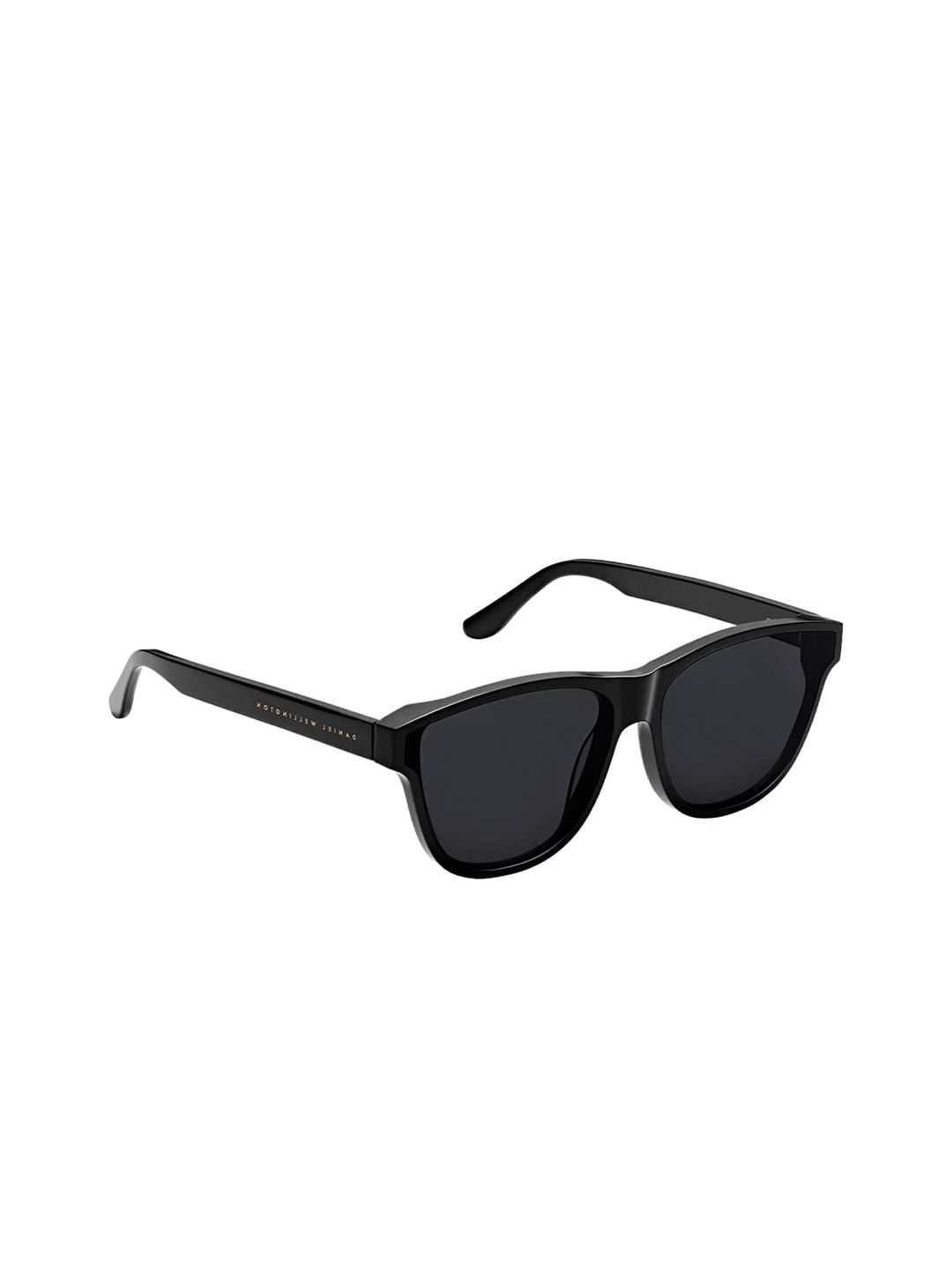 Daniel Wellington Unisex Black Full Rim Wayfarer Sunglasses with UV Protected Lens Price in India