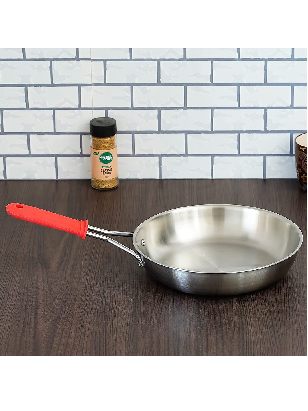 Femora Silver-Toned Frying Pan With Induction Base Price in India