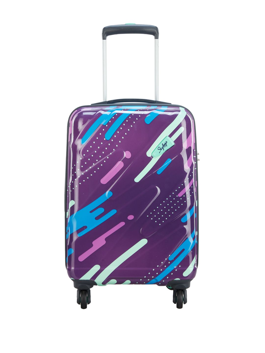 Skybags Purple Shooting Star 55 360 Cabin Trolley Suitcase Price in India