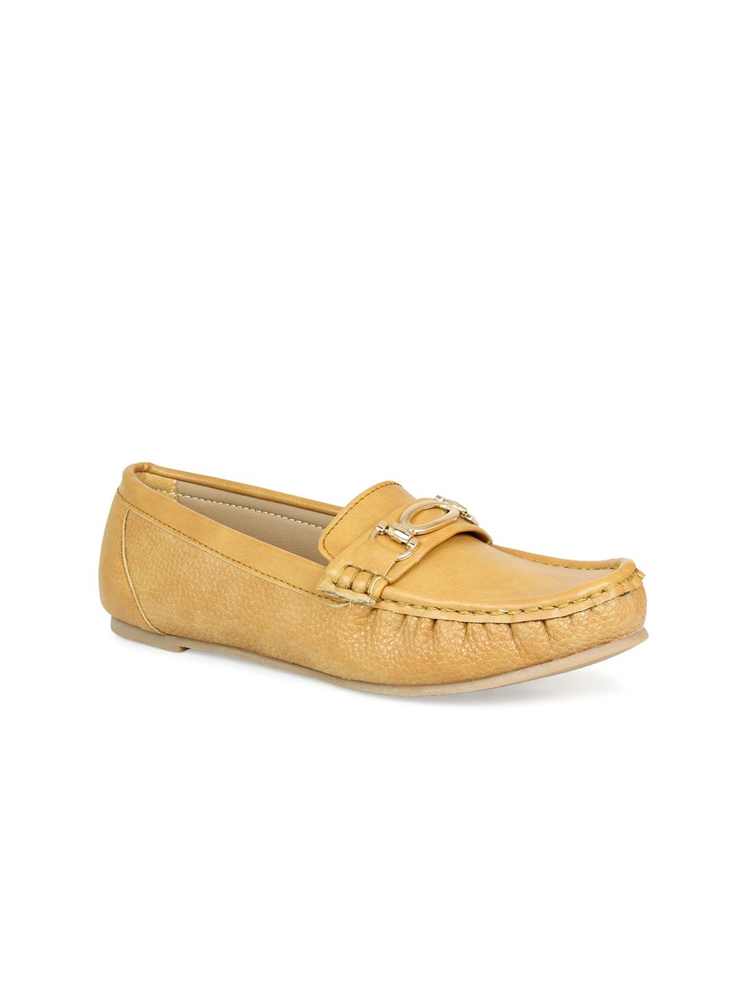 DESIGN CREW Women Tan Loafers Price in India