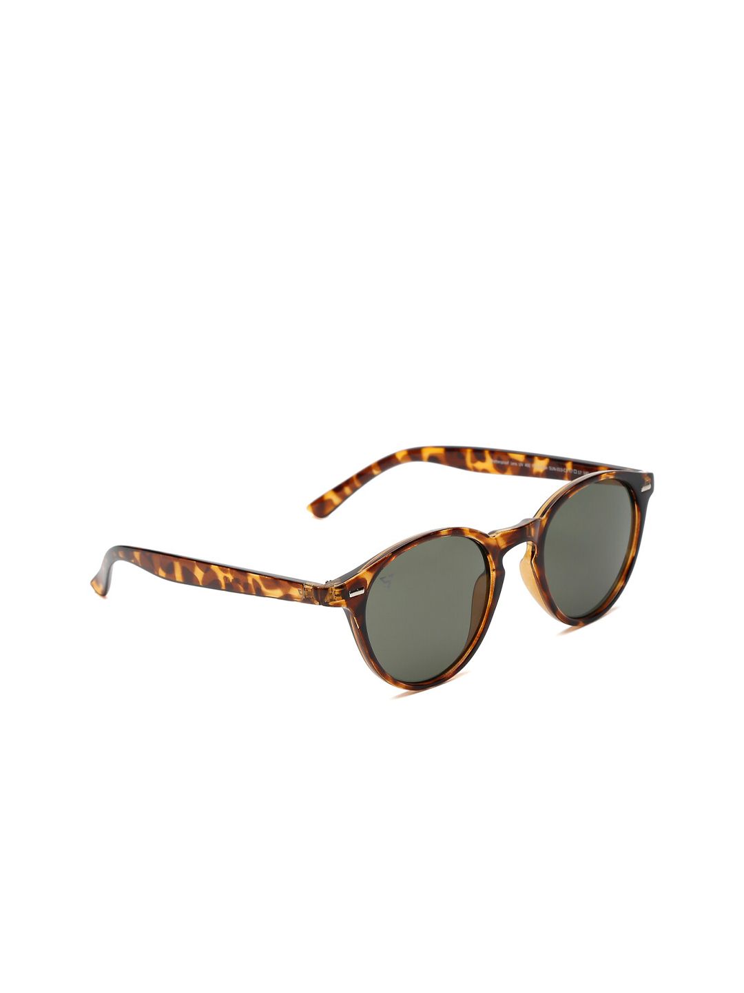 SUNNIES Unisex Green Lens & Brown Round Sunglasses with UV Protected Lens SUNNIES-013-C2