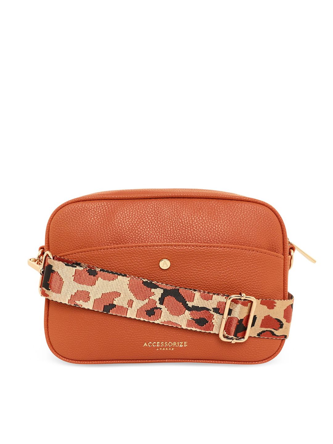 Accessorize Women Orange Structured Sling Bag Price in India
