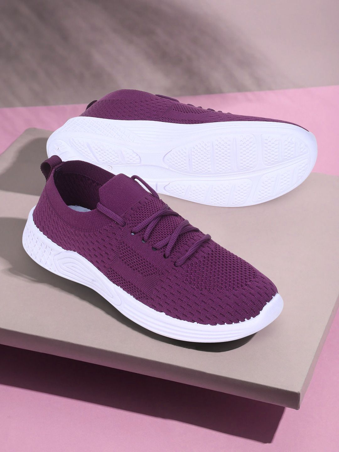 Champs Women Purple Woven Design Sneakers Price in India