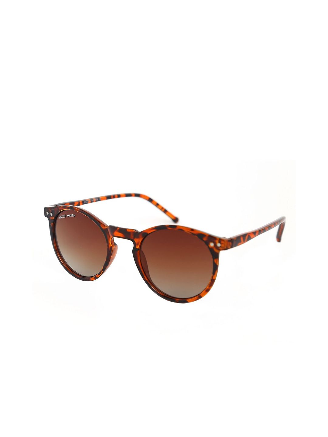 Micelo Martin Women Brown Lens & Black Round Sunglasses with UV Protected Lens MM2004 C1