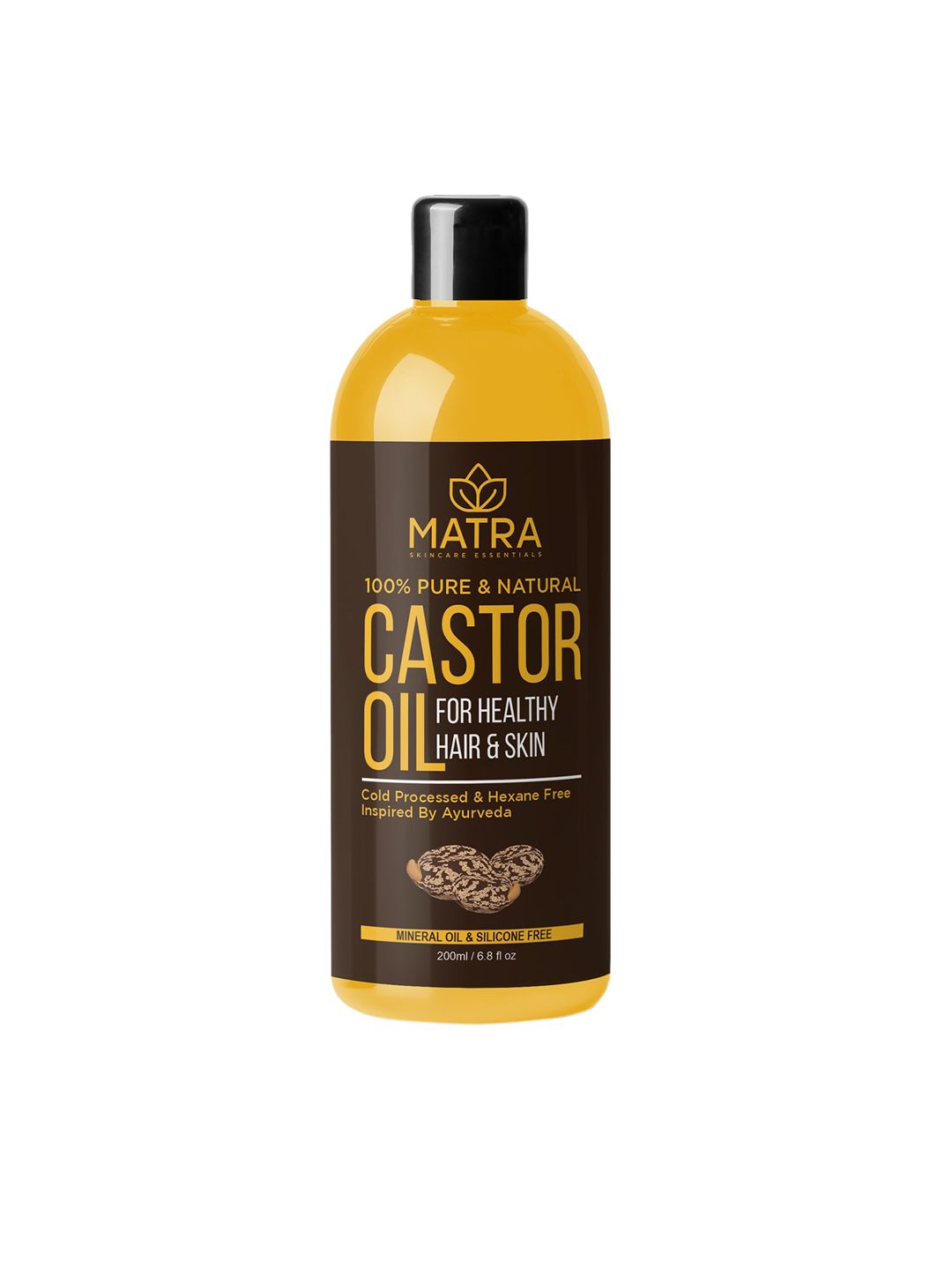 MATRA 100% Pure & Natural Castor Oil for Healthy Hair & Skin - 200 ml Price in India