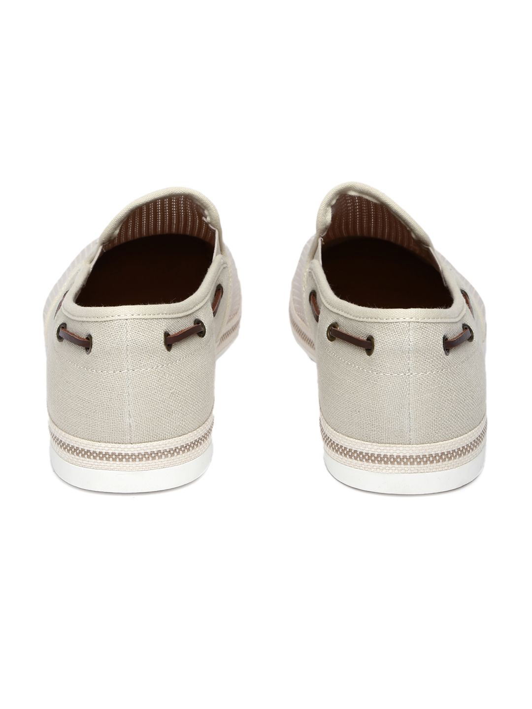 Buy ALDO Men Beige Woven Regular Slip-On Sneakers - Casual  display picture 1