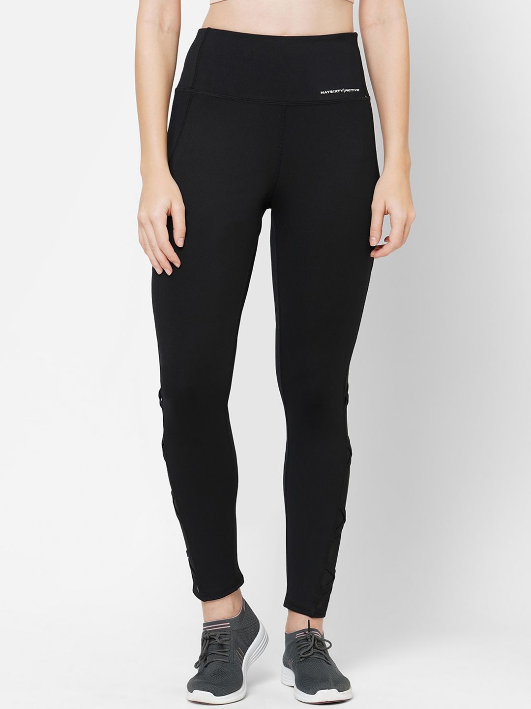 MAYSIXTY Women Black Solid Slim-Fit  Jogger Pants Price in India