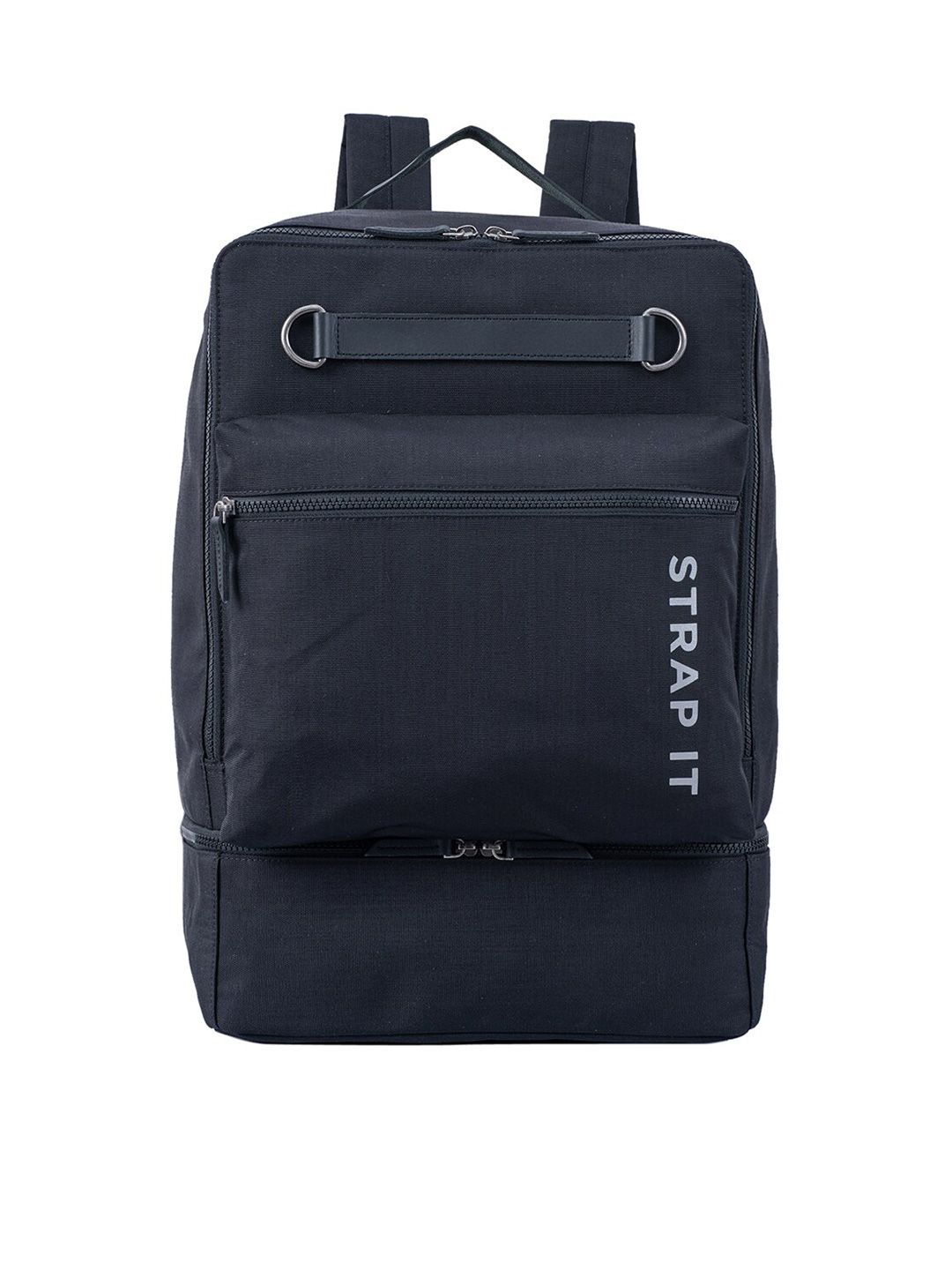 STRAP IT Unisex Black Backpack with Shoe Pocket Price in India